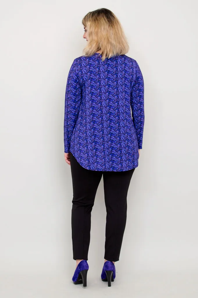 Jackie Long Sleeve, Midnight Leaves, Bamboo - Final Sale