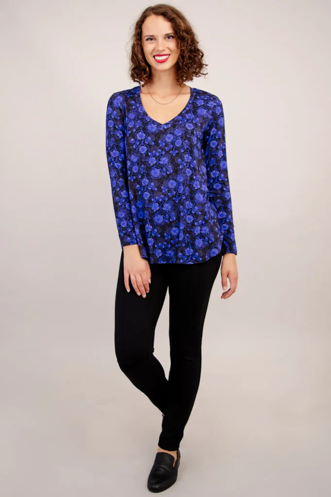 Jackie Long Sleeve, Snow Flower, Bamboo - Final Sale