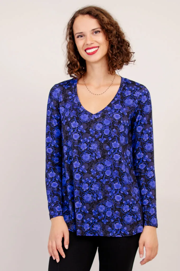 Jackie Long Sleeve, Snow Flower, Bamboo - Final Sale