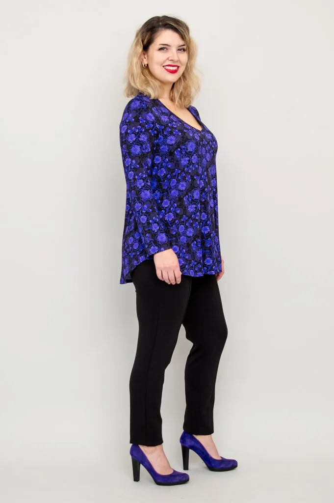 Jackie Long Sleeve, Snow Flower, Bamboo - Final Sale