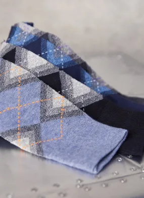 Jaspé Argyle Sock in Denim