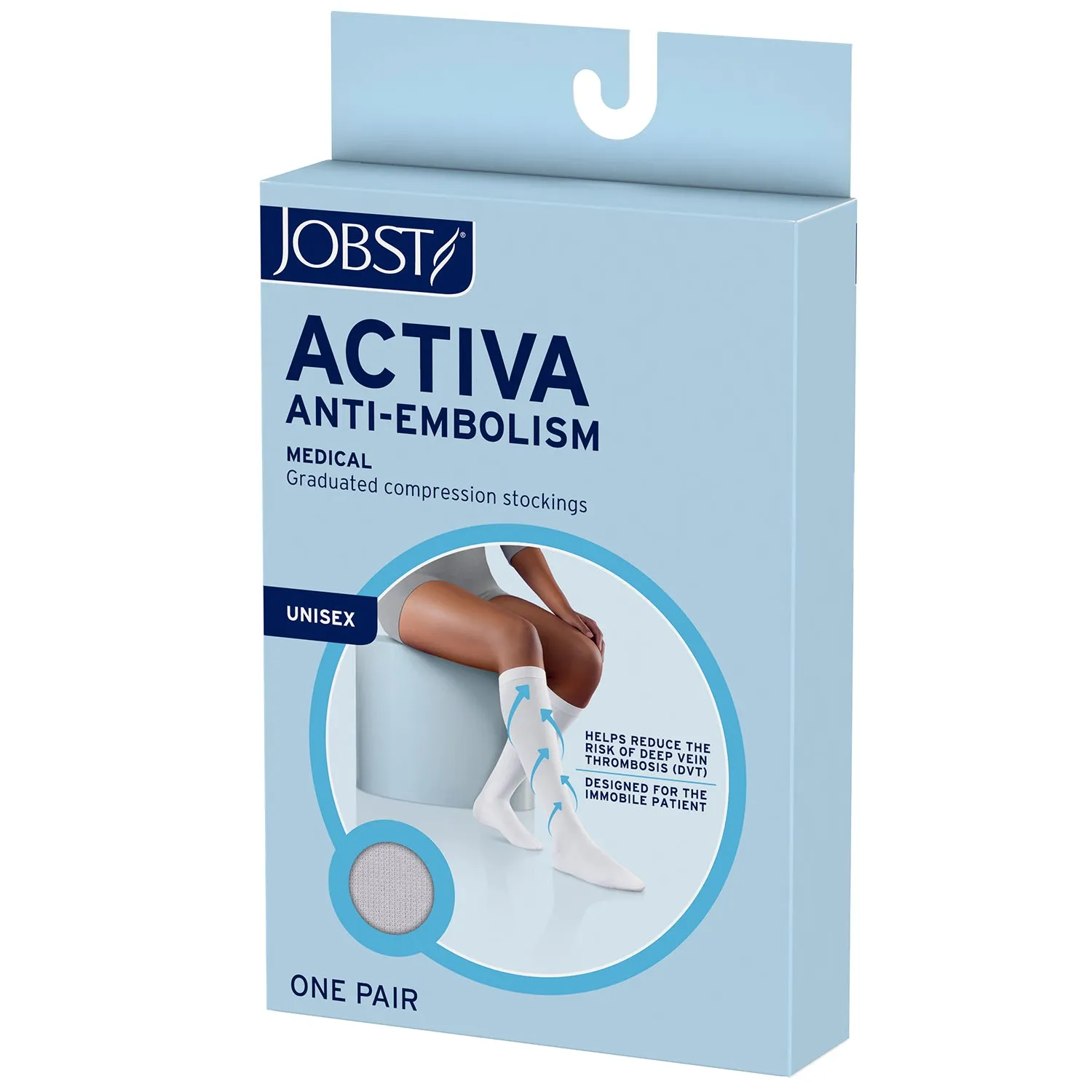 Jobst ACTIVA Anti-Embolism Closed Toe Knee Highs - 18mmHg