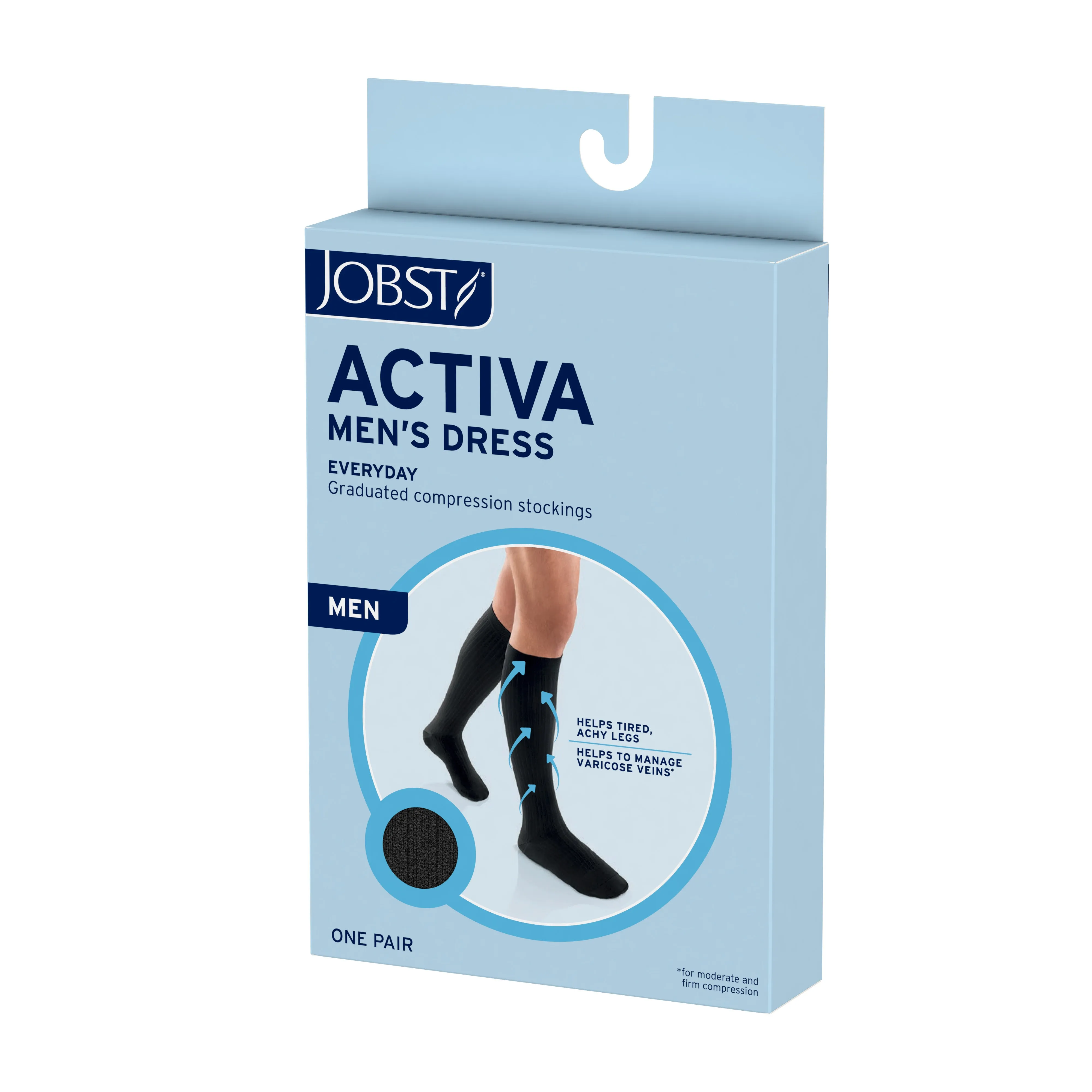 JOBST® ACTIVA Men's Dress Knee High 20-30 mmHg