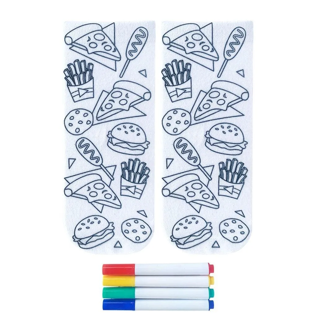 Junk Food Life | Coloring Socks