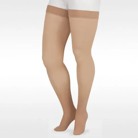 Juzo 2002 Soft Closed Toe Thigh Highs w/ Silicone Band Border - 30-40 mmHg