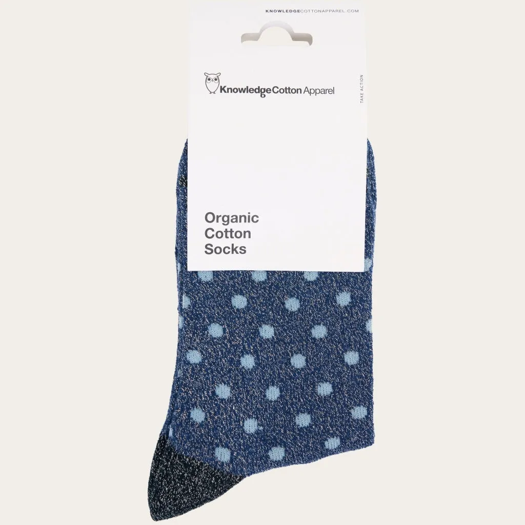 KCA 2260001 Single pack glitter dot socks 1065 limoges women