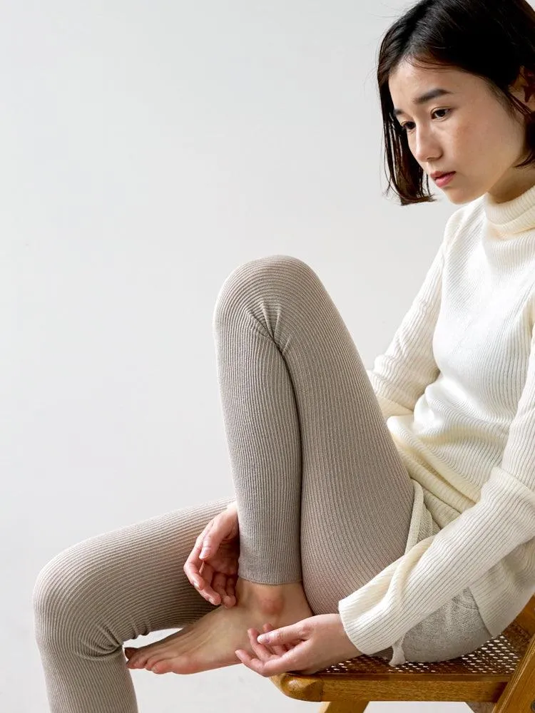 Knitwin Ribbed Silk Leggings