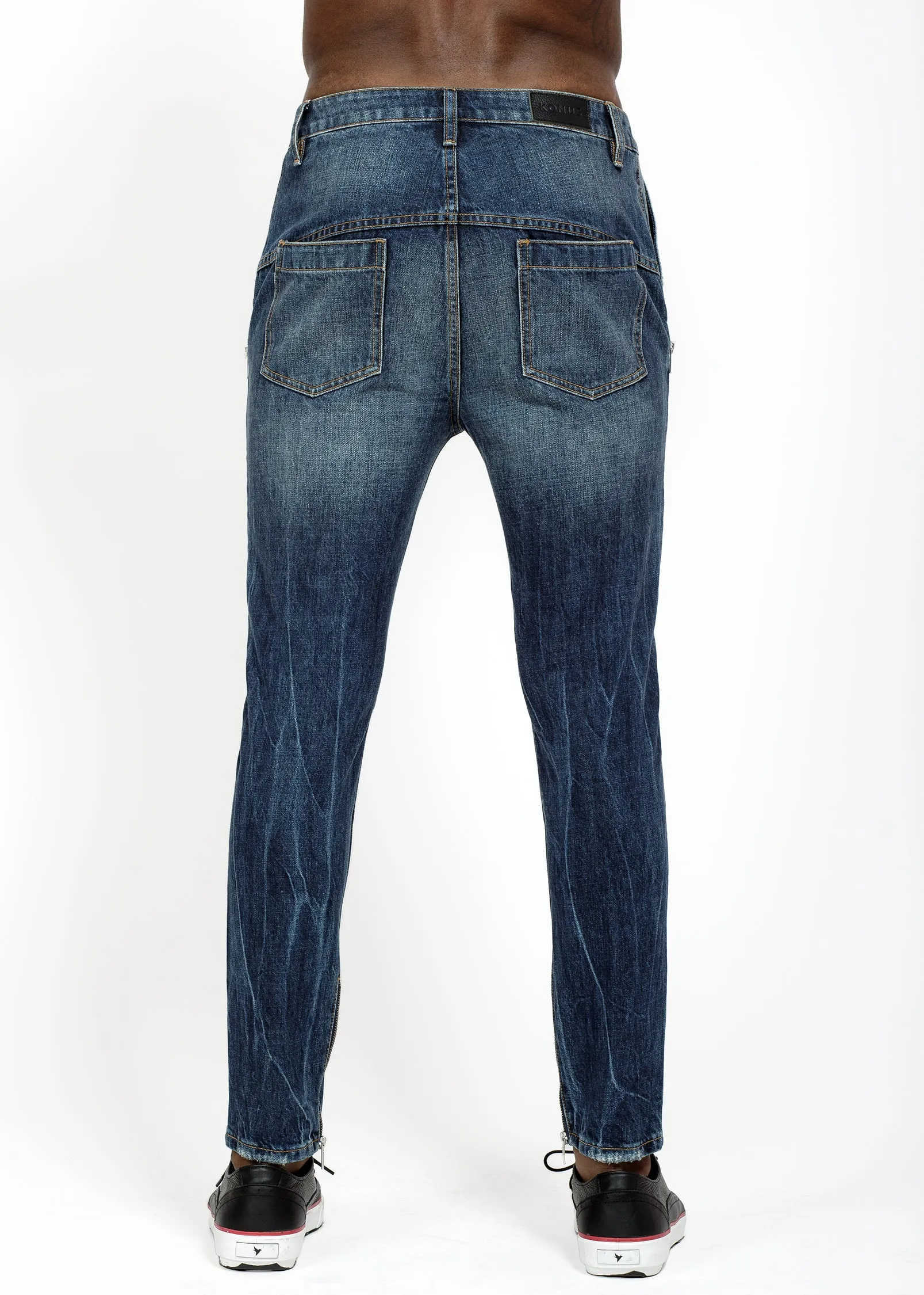 Konus Men's Double Entry Pocket Denim in Blue