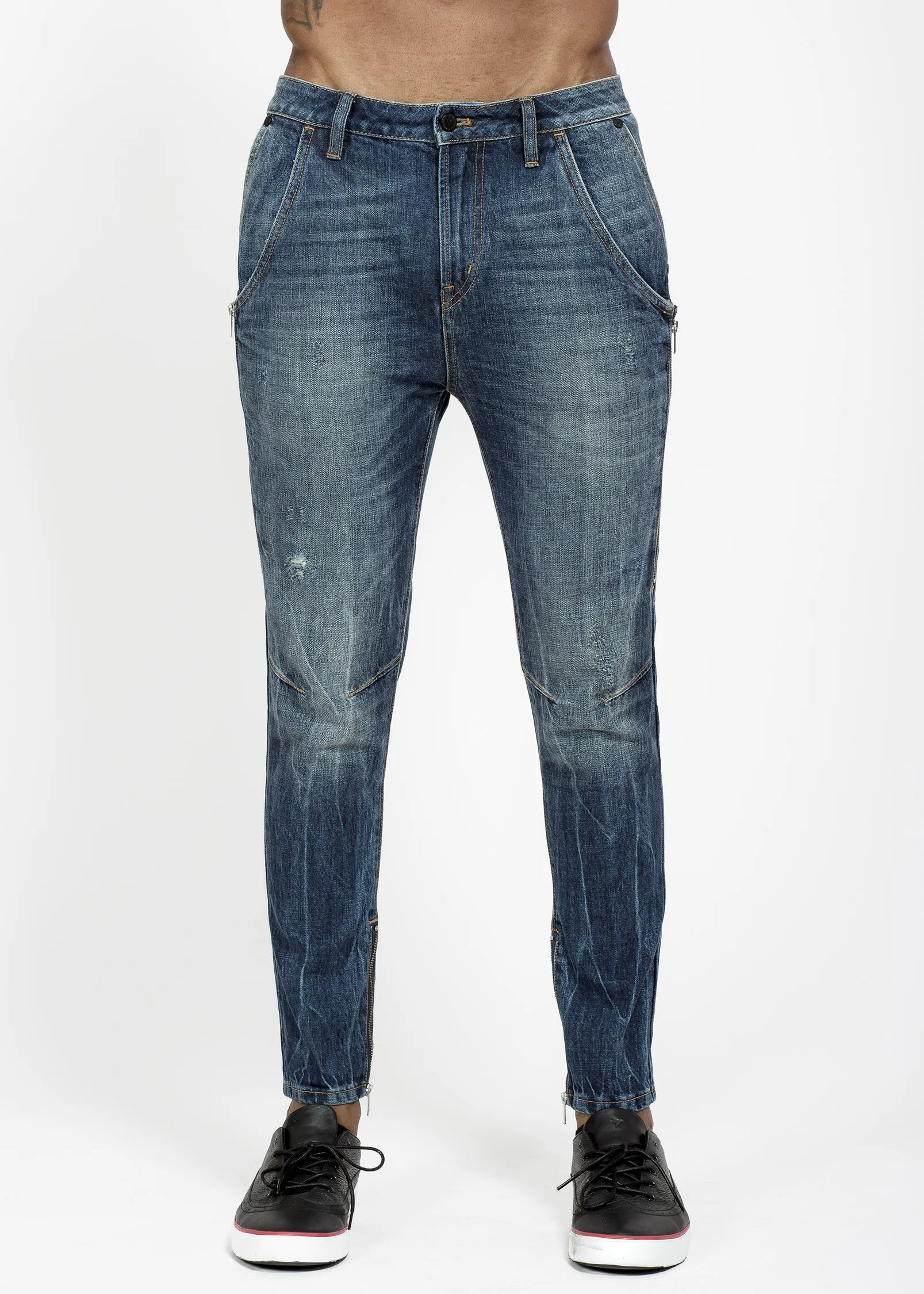 Konus Men's Double Entry Pocket Denim in Blue