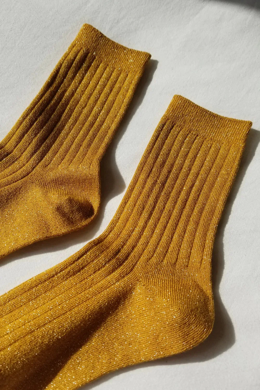 Le Bon Shoppe Her Mustard Glitter Socks