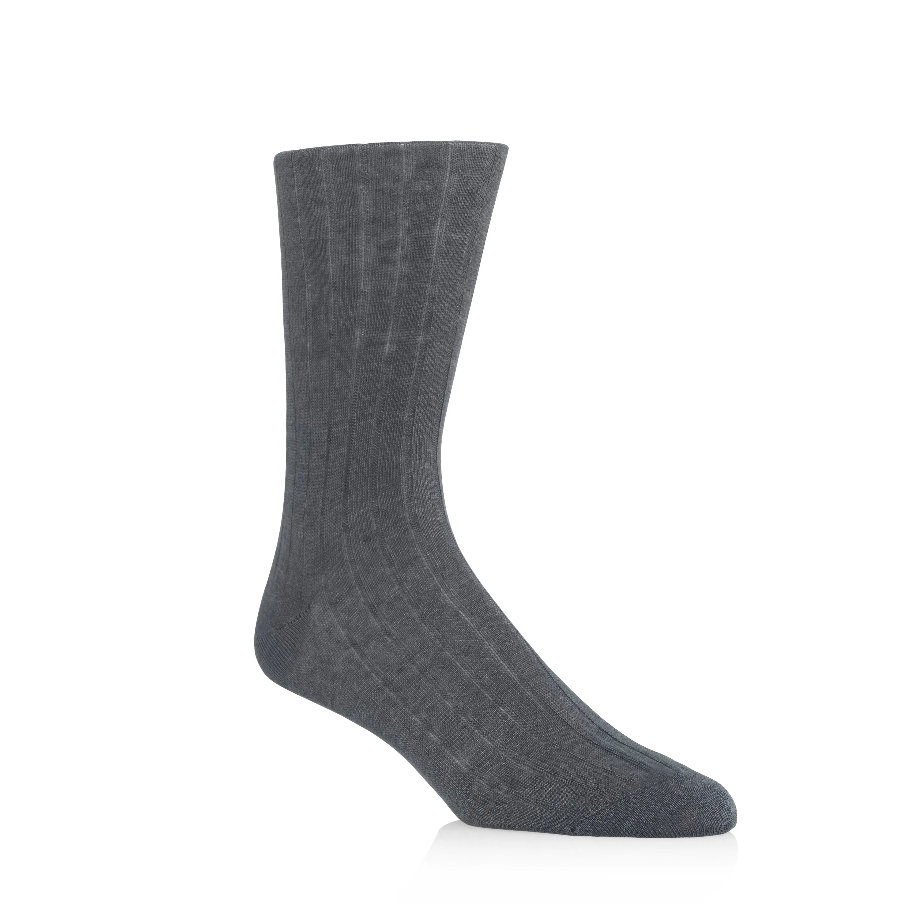 Linen Ribbed Short Socks