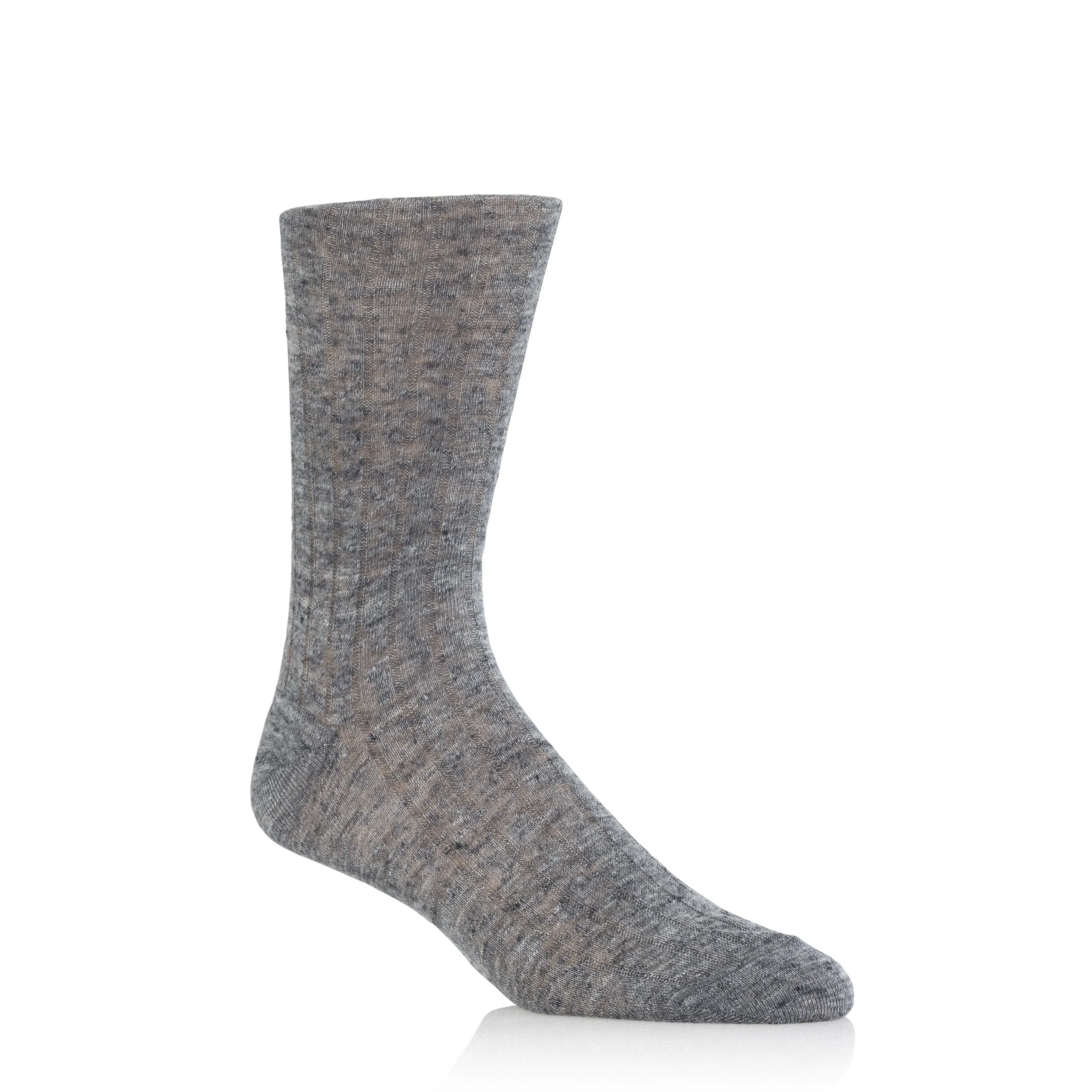 Linen Ribbed Short Socks