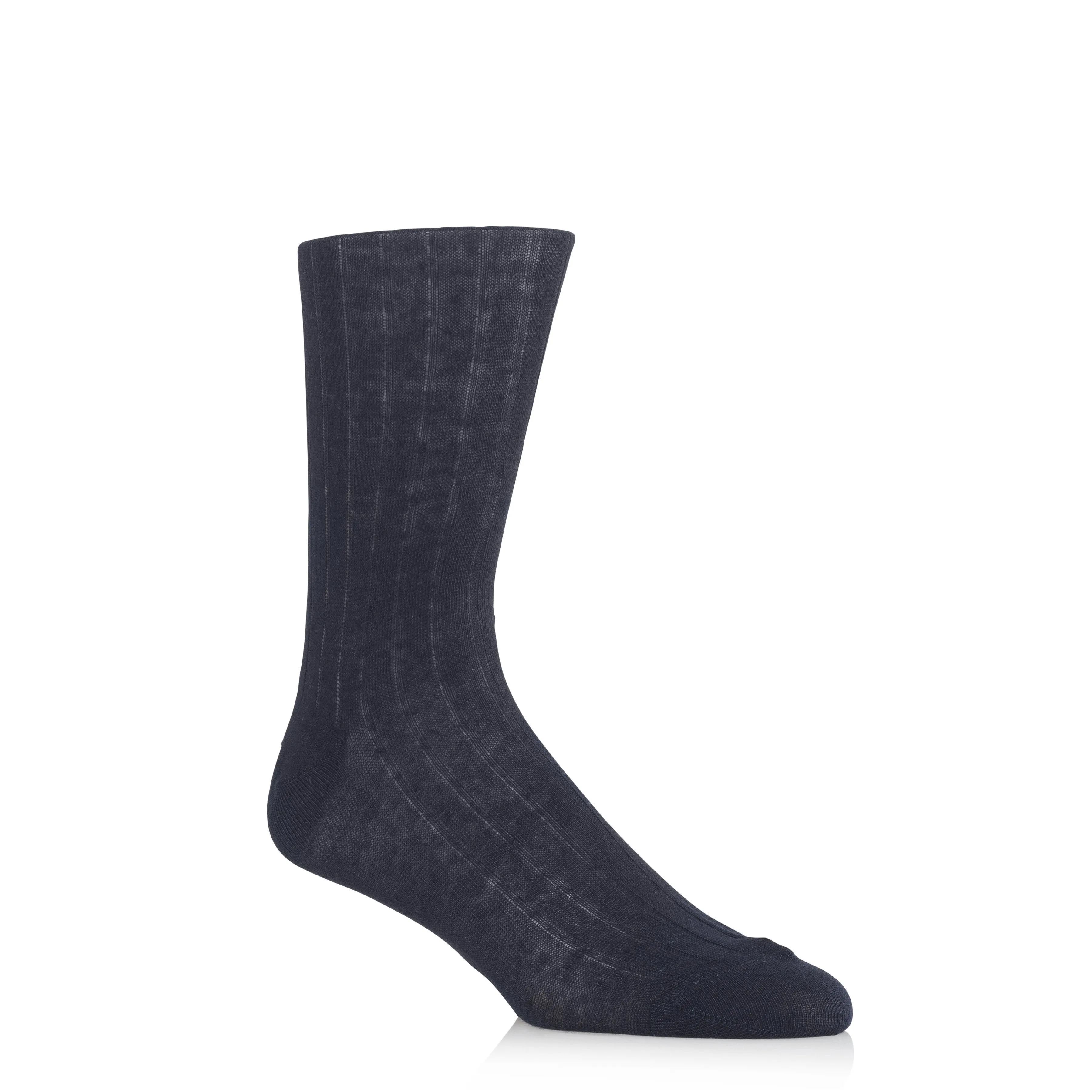 Linen Ribbed Short Socks