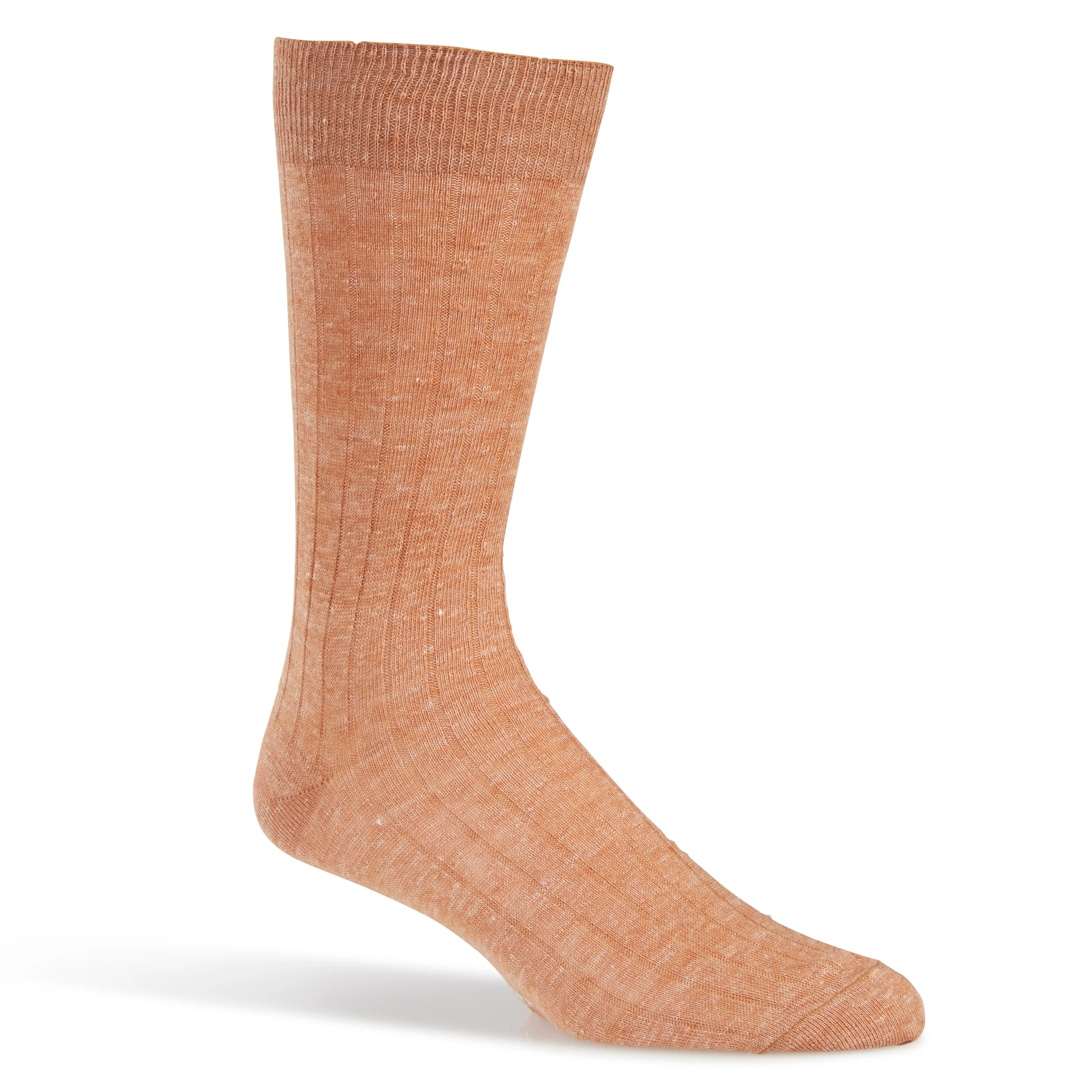 Linen Ribbed Short Socks