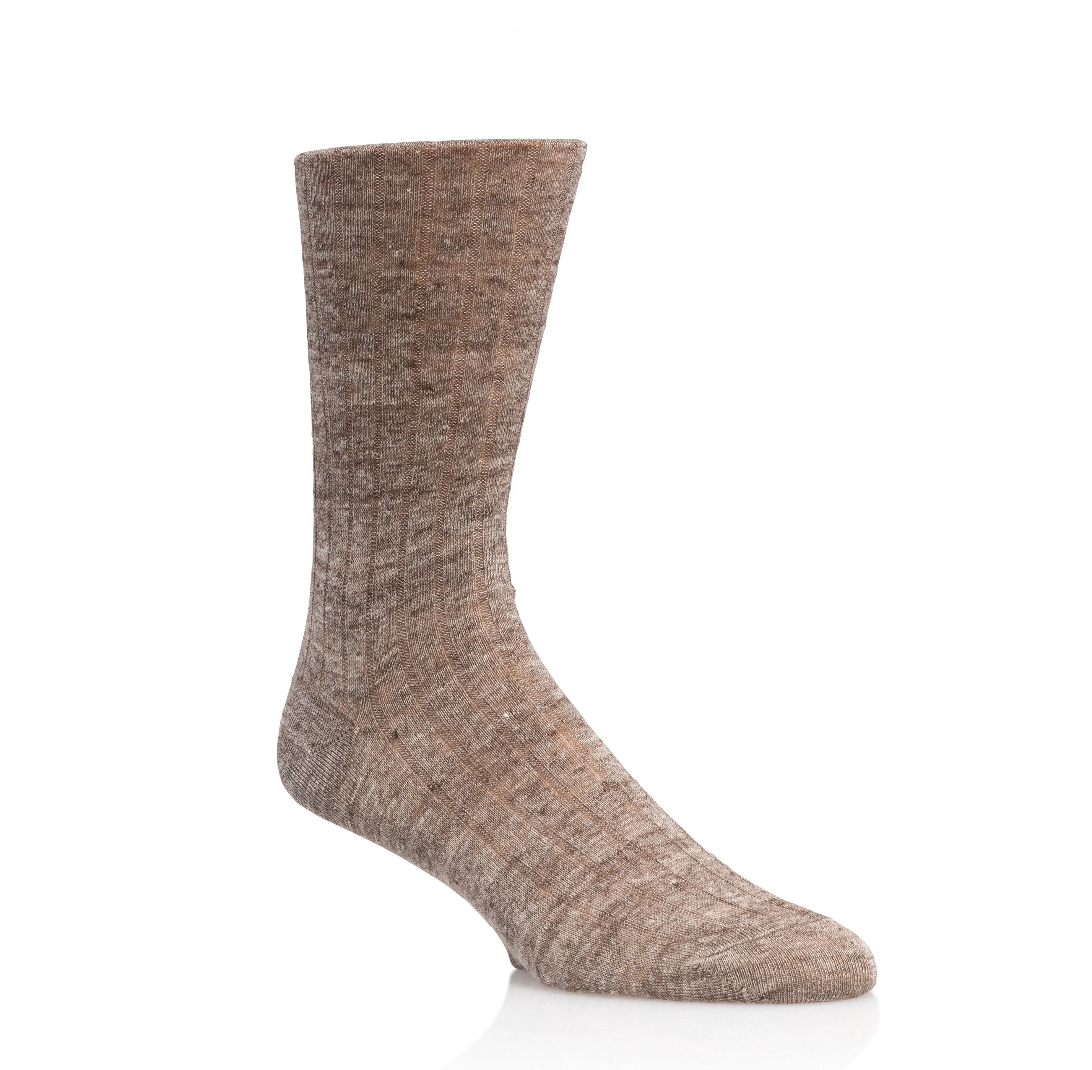 Linen Ribbed Short Socks