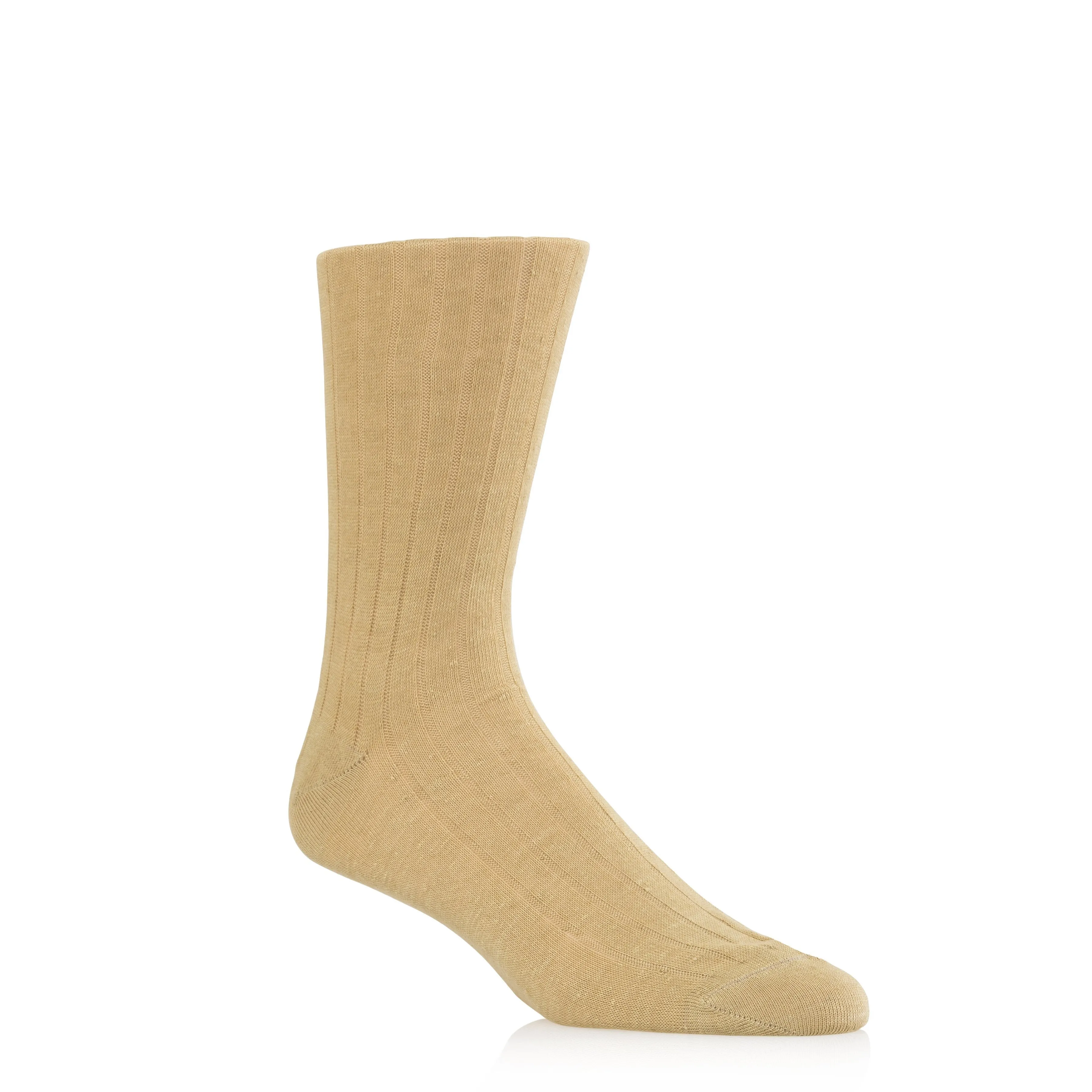 Linen Ribbed Short Socks