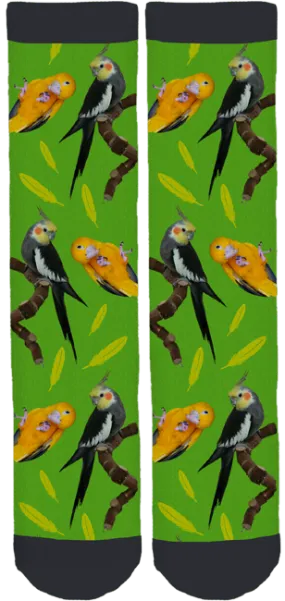 Living with Birds Bamboo Crew Socks