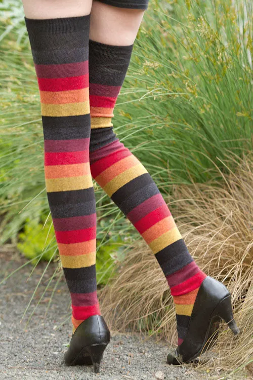 Longer Elemental Stripe Extraordinary Socks