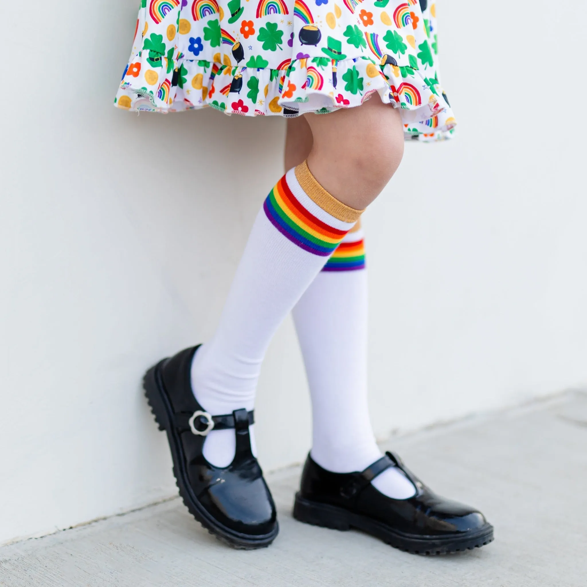 Lucky Stripe Knee High Socks