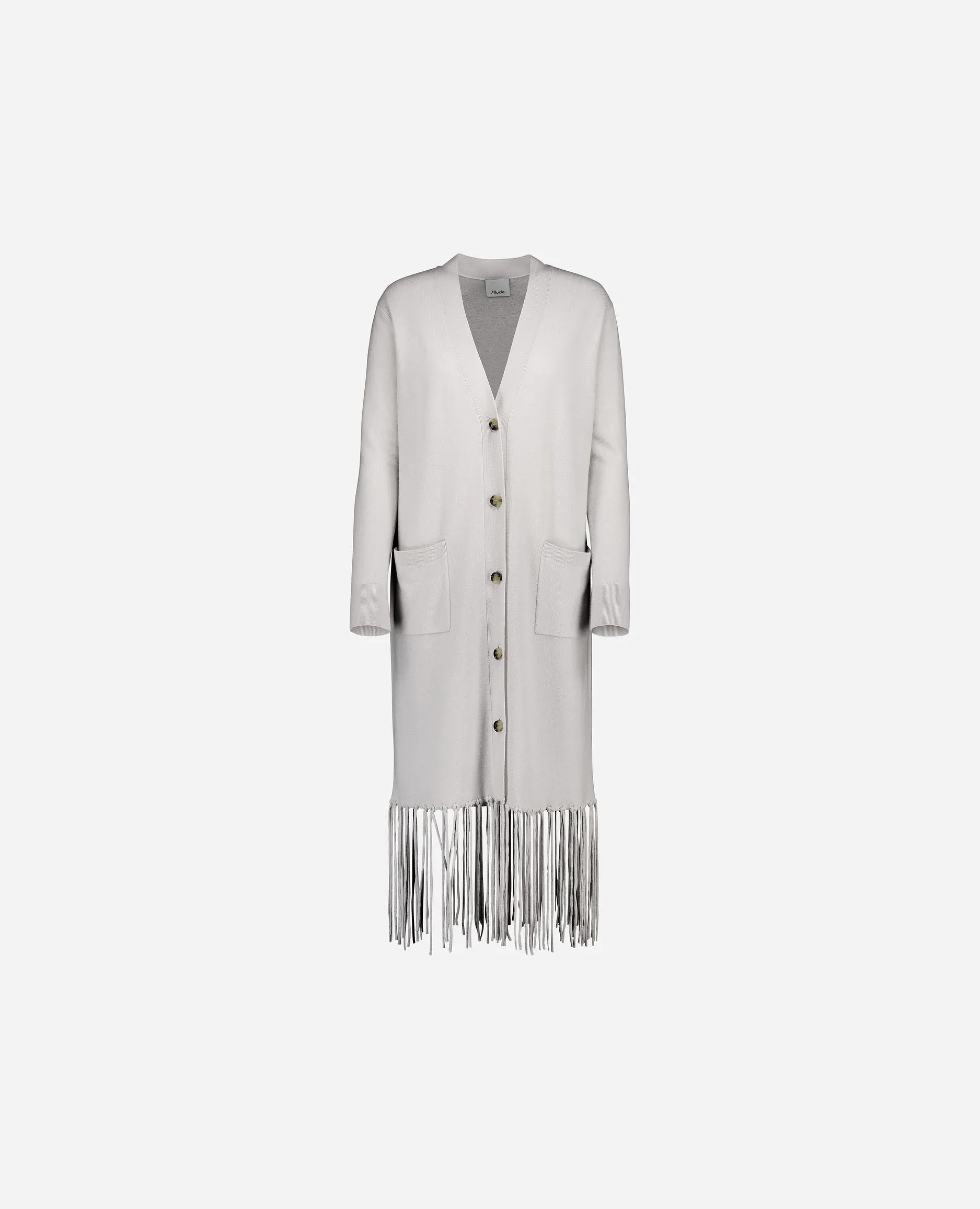 Mantel aus Cashmere-Mischung in Grau