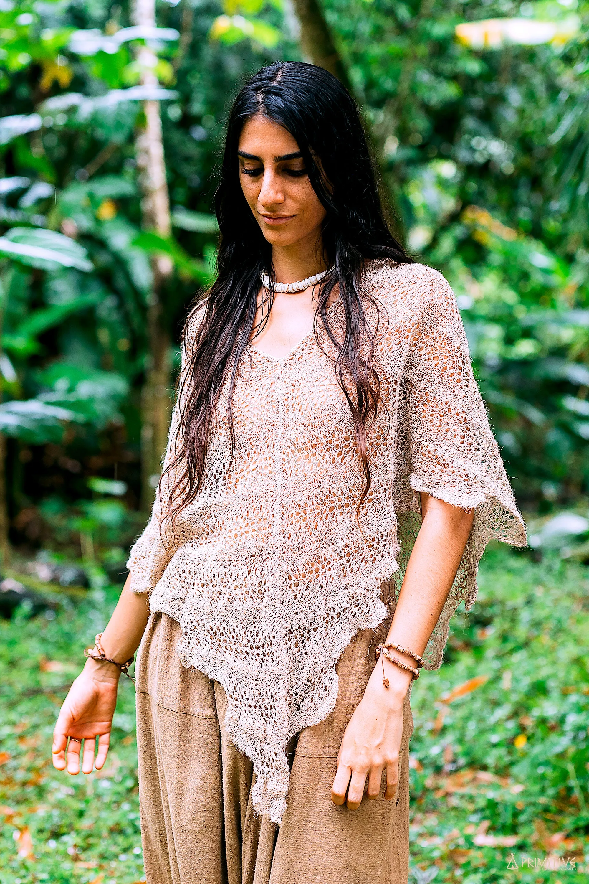 Nettle Poncho ~ Skirt ⋙ Knitted from Himalayan Nettle Fiber