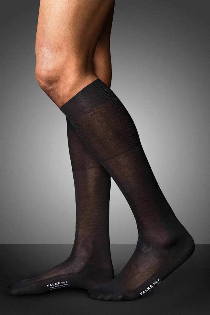 No. 4 Pure Silk Gentlemen Knee-high Socks