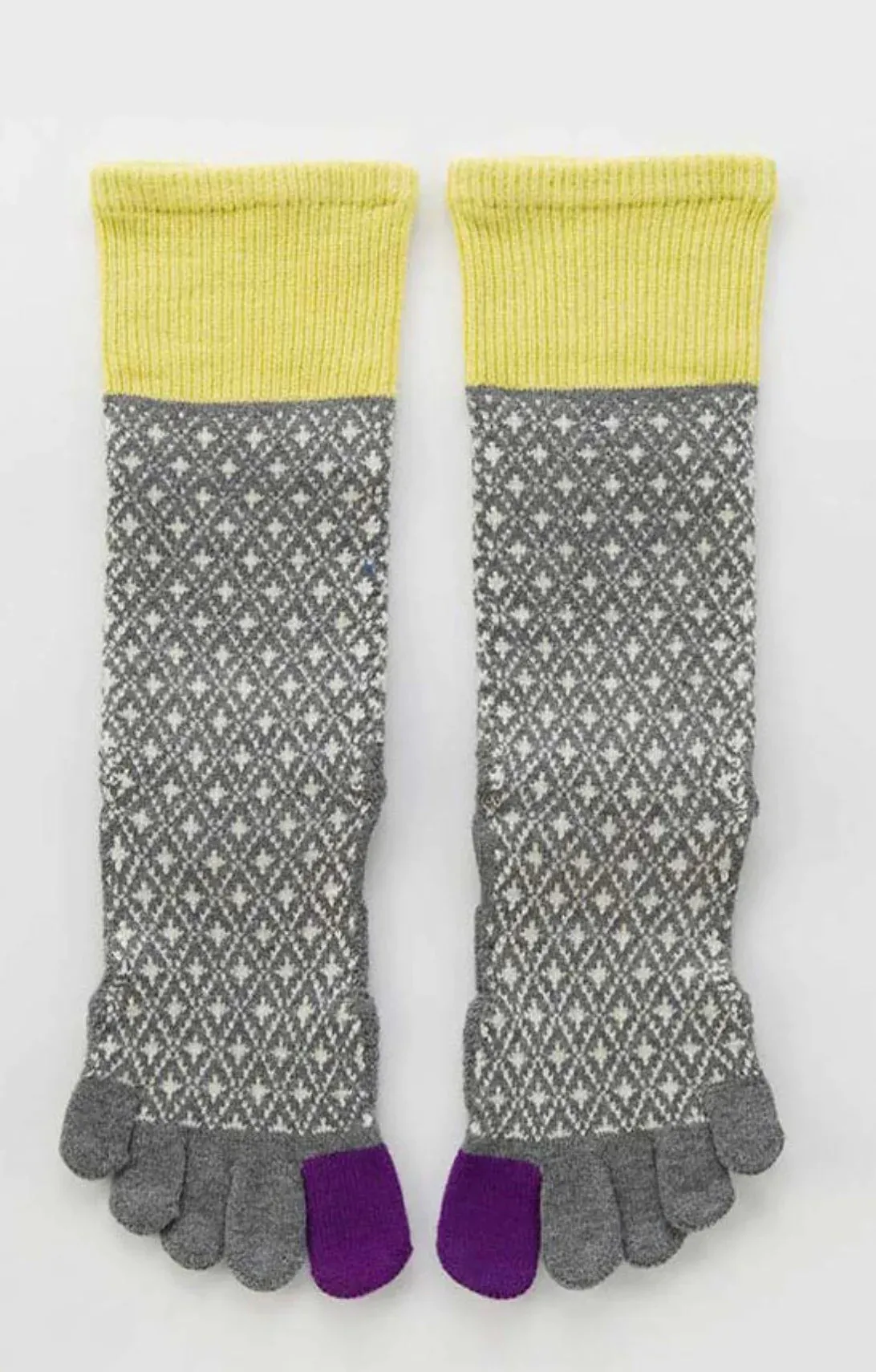 Organic Cotton Diamond Midcalf Grip Socks With *Power Pads*