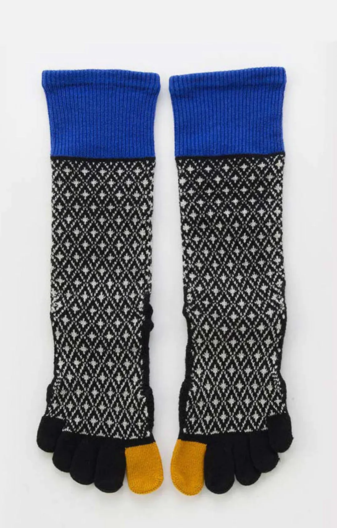 Organic Cotton Diamond Midcalf Grip Socks With *Power Pads*