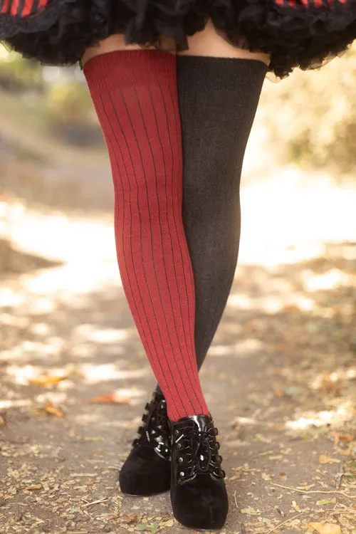 Pinstripe Thigh High