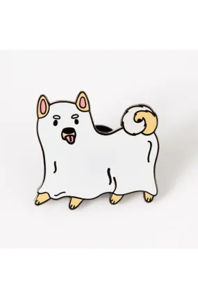 Punky Pins Ghost Dog Enamel Pin Halloween Spooky