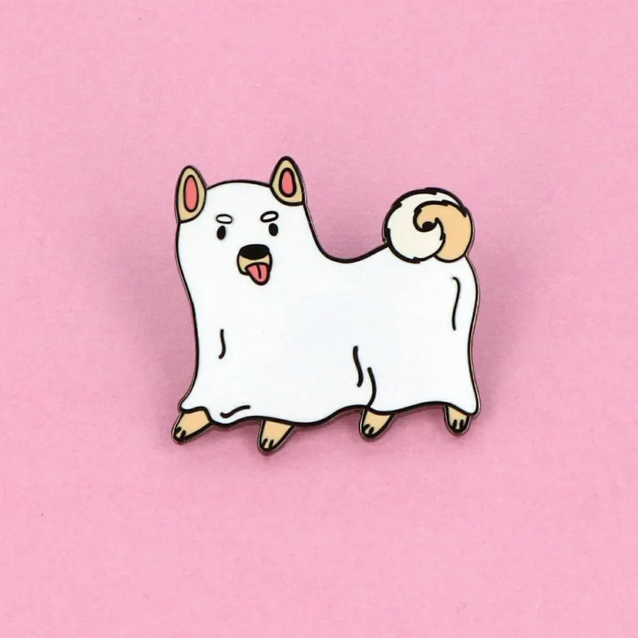 Punky Pins Ghost Dog Enamel Pin Halloween Spooky