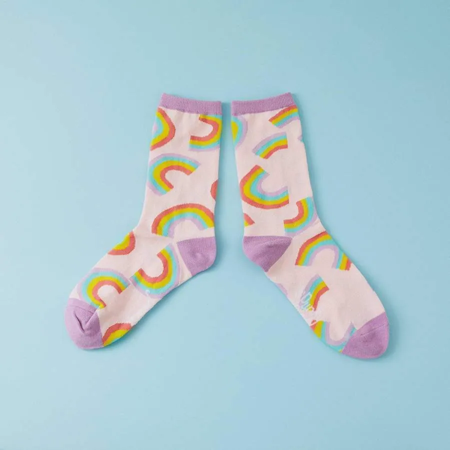 Punky Pins Rainbow Print Socks