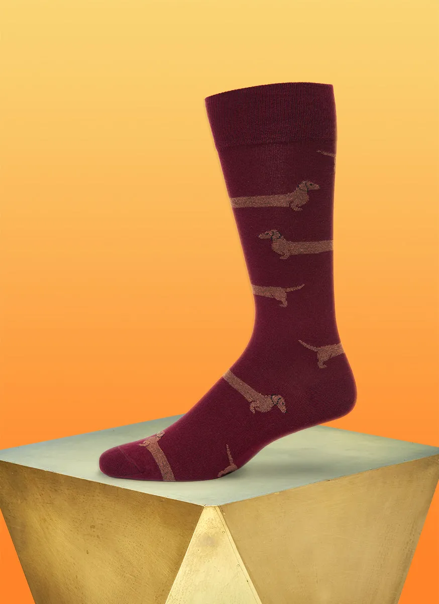 "Love Me Forever" Sock in Burgundy