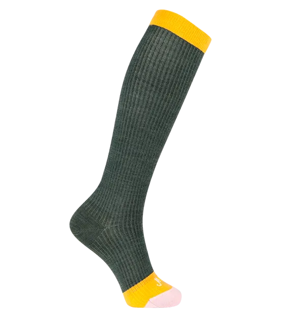 Rich Merino Wool Everyday Compression Socks (15-20mmHg) - Mock Rib