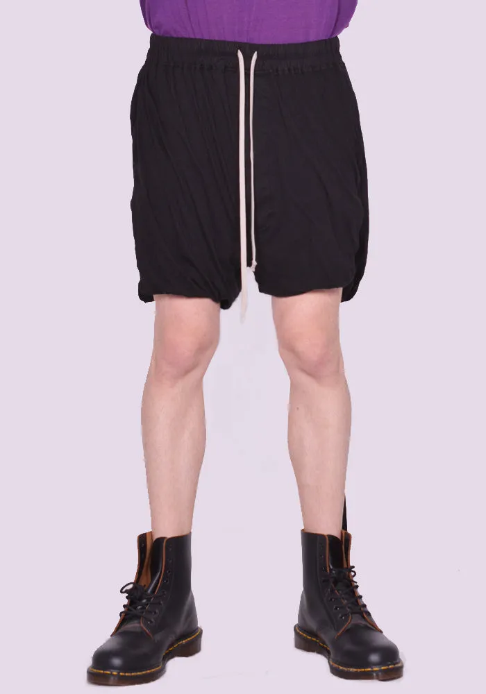 RICK OWENS DRKSHDW DU01C6387 B PHLEG DOUBLED BOXER SHORTS BLACK