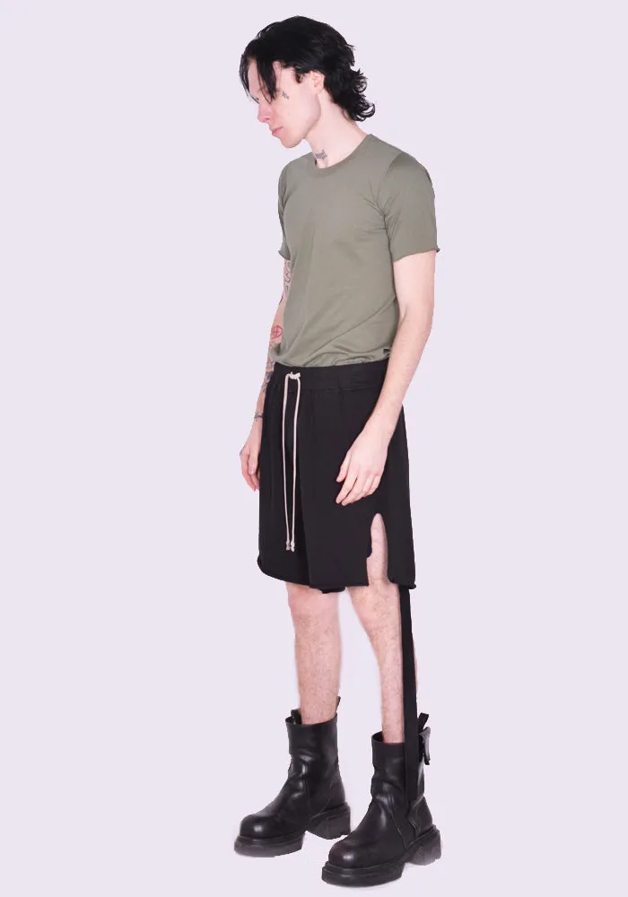 RICK OWENS DRKSHDW DU01C6388 RIG TRUCKER CUT OFFS SHORTS BLACK