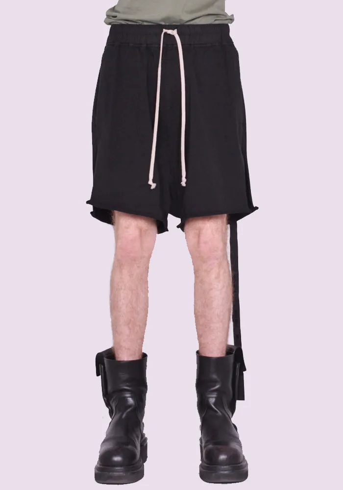 RICK OWENS DRKSHDW DU01C6388 RIG TRUCKER CUT OFFS SHORTS BLACK