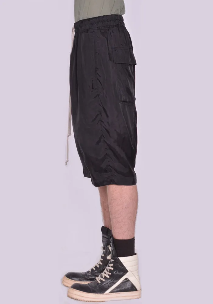 RICK OWENS MEN RU01C4384 J 09 RICK'S PODS SHORTS CUPRO BLACK