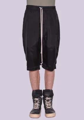 RICK OWENS MEN RU01C4384 J 09 RICK'S PODS SHORTS CUPRO BLACK