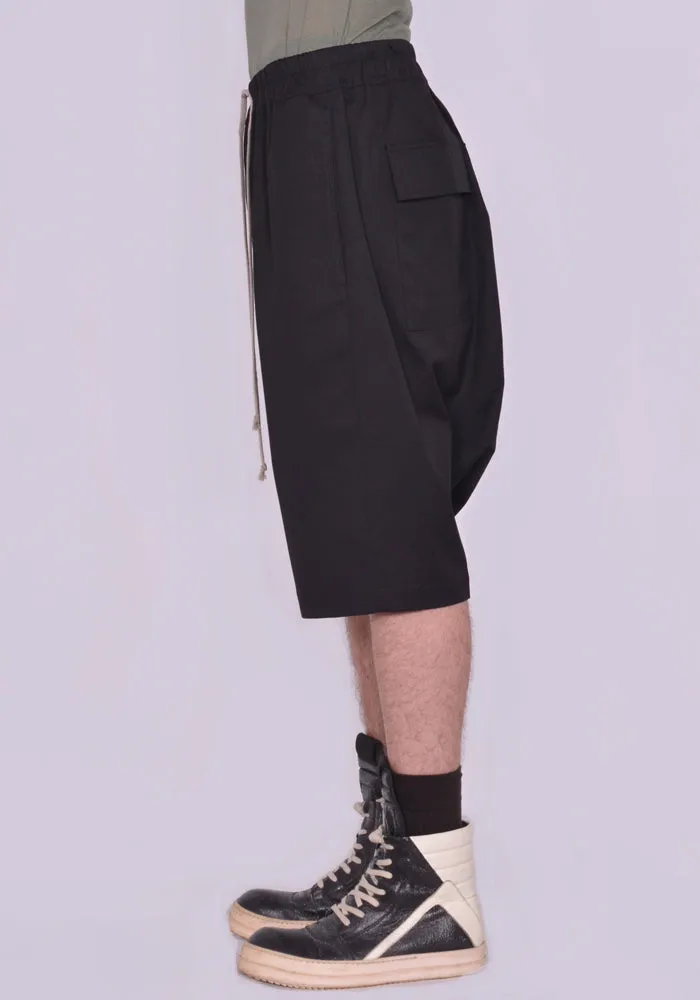 RICK OWENS MEN RU01C4384 TE 09 RICK'S PODS SHORTS BLACK