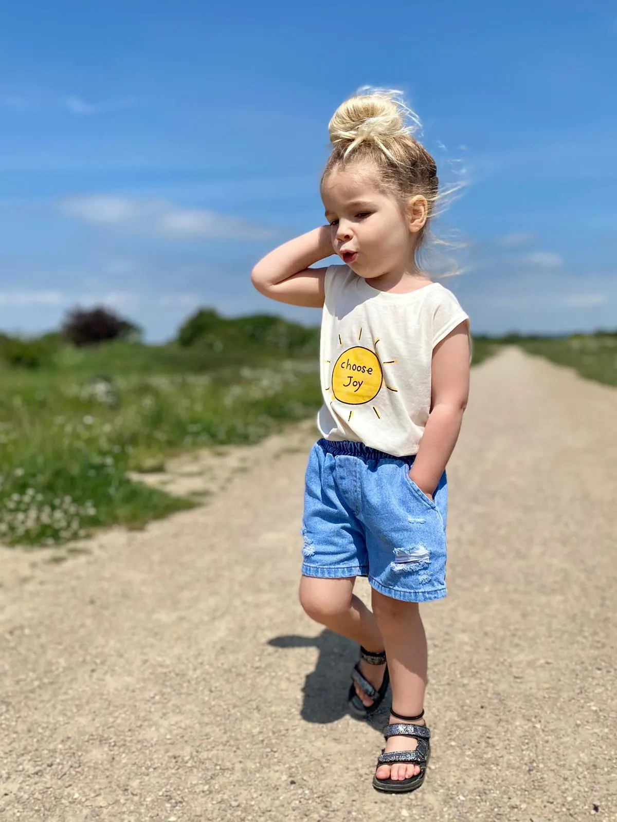 Ripped Denim Shorts