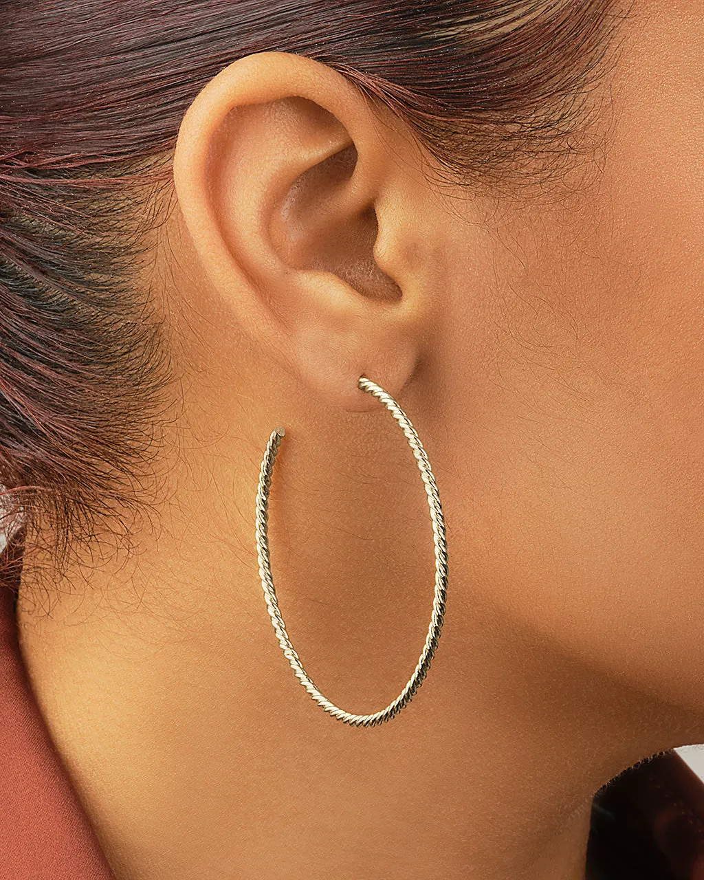 Rope Twist Hoops