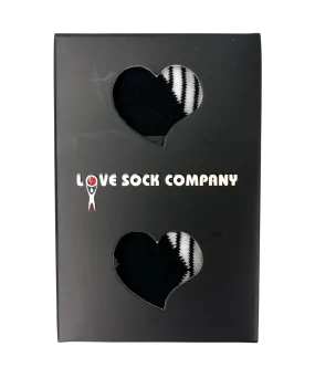 Striped Socks Black White Box