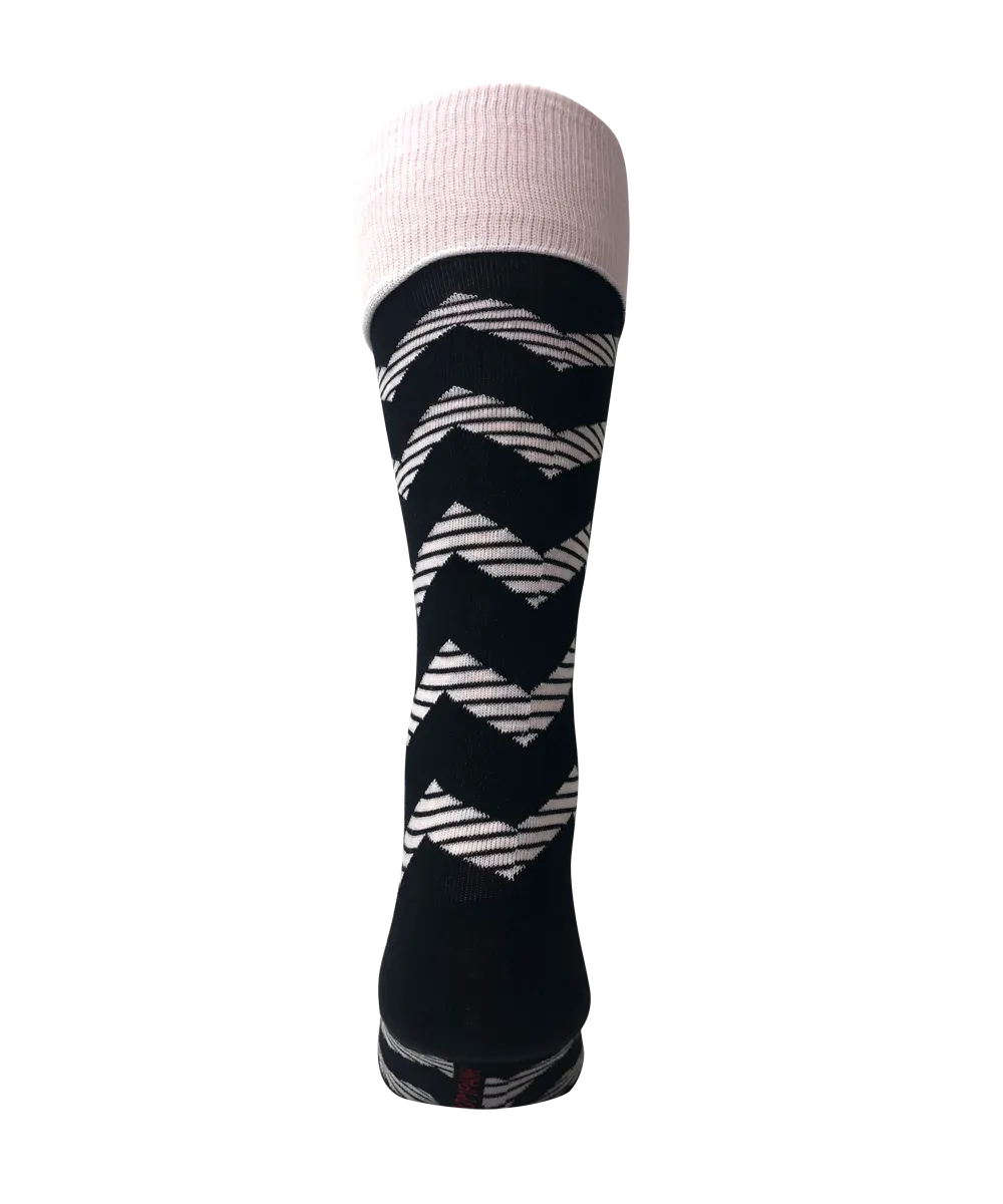 Striped Socks Black White Box