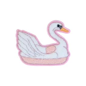 Swan Boat Pink Chenille Patch