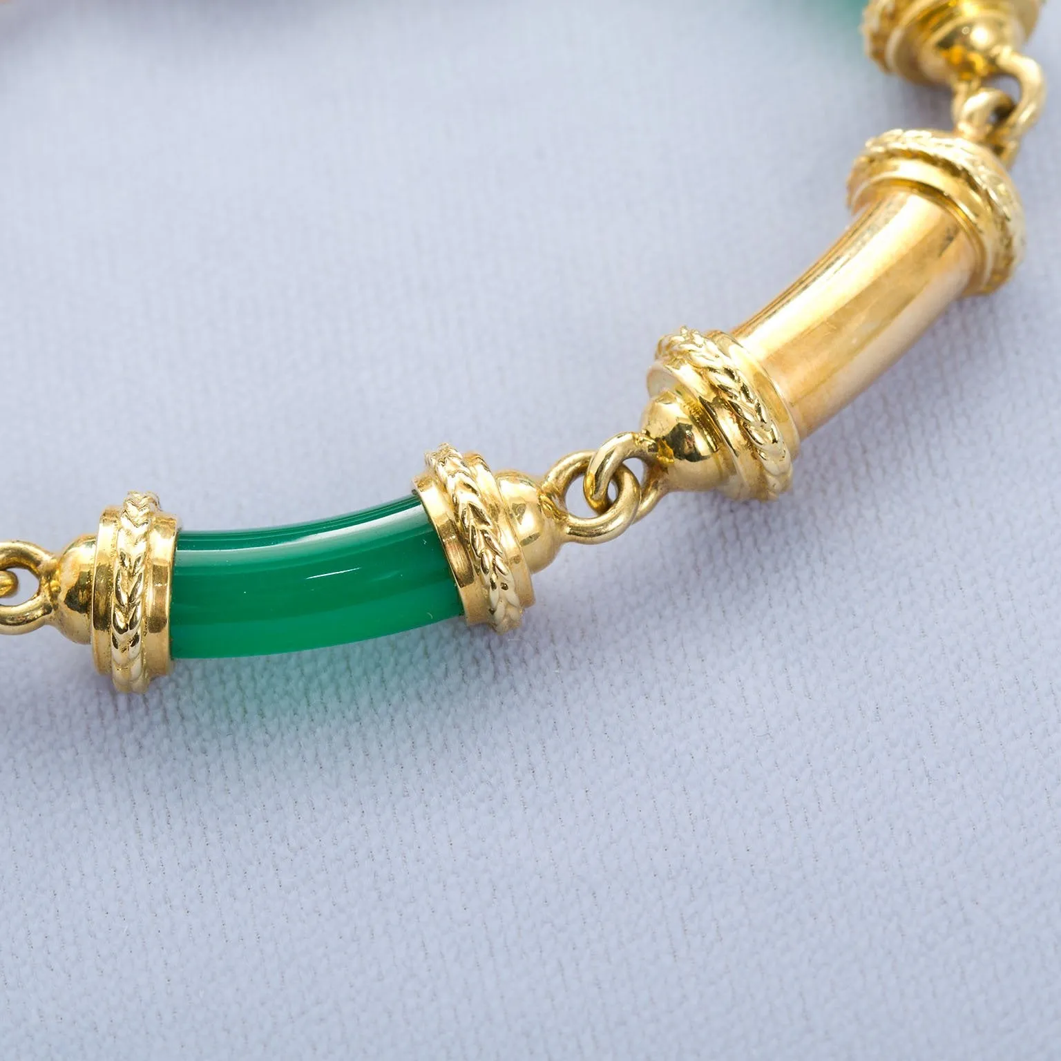 Vintage Tiffany & Co. Chalcedony Tube Bracelet