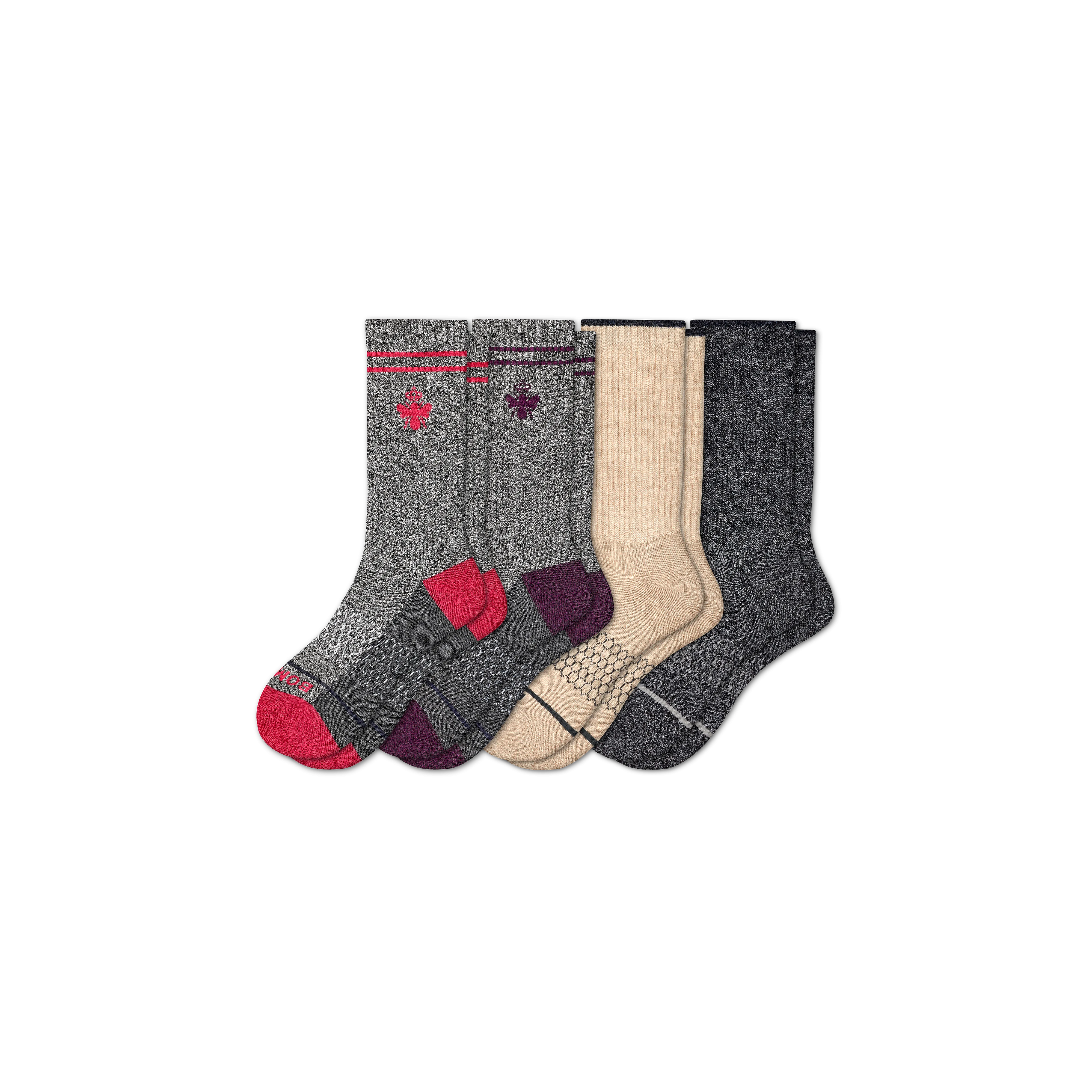 Women's Merino Wool Calf Sock 4-Pack